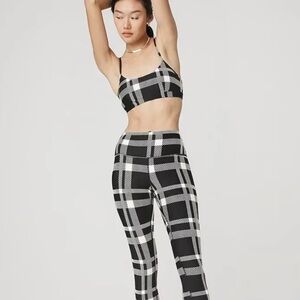 ALO Yoga Black and White Checkered Leggings